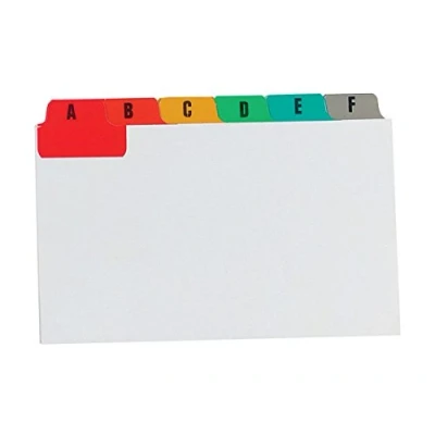 Image of Pukka Pad, Concord Guide Cards for Revision Feature A Z Reinforced Colour Coded Tabs to Organsie Your Clients, Addresses, Recipes, and More 8 x 5in