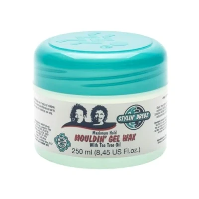 Image of Stylin&#039; Dredz Moulding Strong Maximum Hold Gel Wax with Tea Tree Oil Hair Care for Dreadlocks 250 ml