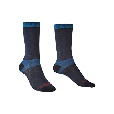 Image of 2 Pair Navy Coolmax Liners For Extra Comfort And Dryness Ladies 5 6.5 Bridgedale