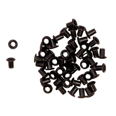 Image of Craftelier Pack of 50 Mini Eyelets Ideal for Card Making, Scrapbooking and Crafts Suitable Various Materials Size Approx. Inner Diameter 3 mm Outer 5 Black