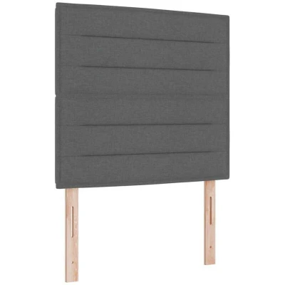 Image of vidaXL Box Spring Bed with Mattress Dark Grey 100x200 cm Fabric