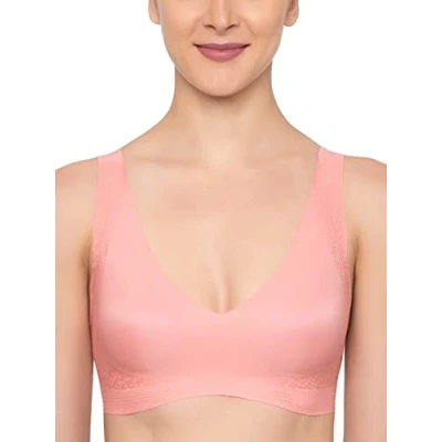 Image of Sloggi Womens ZERO Feel Bralette Pink Polyamide Size Small
