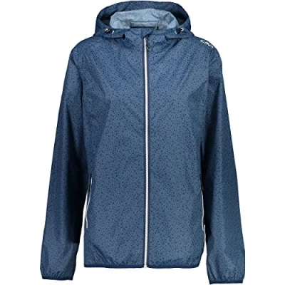 Image of CMP Woman Jacket Rain Fix Hood, Blue, S