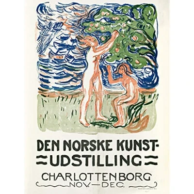Image of Munch Norwegian Exhibition Charlottenborg Advert Unframed Wall Art Print Poster Home Decor Premium