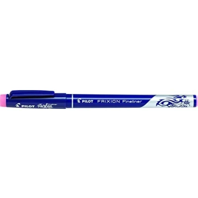 Image of Pilot Frixion Fineliner Felt Pen 1.3 mm Tip Erasable, Baby Pink, Pack Of 12, 4902505560675