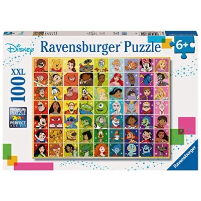 Image of Ravensburger Disney Pixar &amp; Colour Palette Jigsaw Puzzles for Kids Age 6 Years Up 100 Pieces XXL Gifts Children