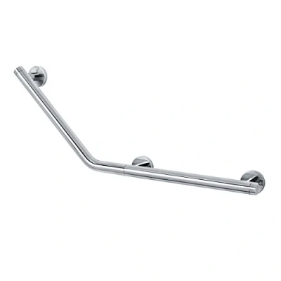 Image of Tiger Boston Comfort &amp; Safety 135º Grab Rail, Left Version, Stainless Steel Polished, 58.7 x 23.6 7 cm