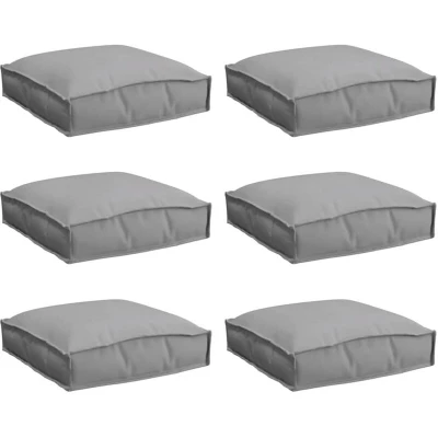 Image of vidaXL Pallet Cushions for Seat 6 pcs Grey 40x40x8 cm Oxford Fabric