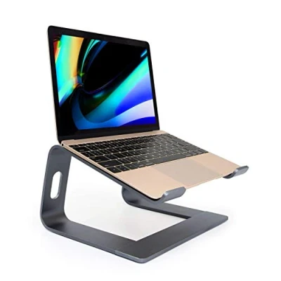 Image of Laptop Stand, Ergonomic Aluminum Mount Computer Detachable Riser，Notebook Holder Stand Compatible with MacBook Pro/Air HP Lenovo Samsung Huawei ，All 10 17.3&quot; Laptops (Gray)