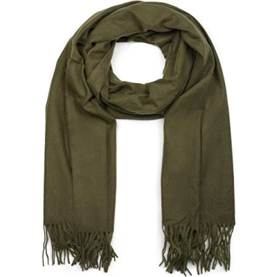 Image of styleBREAKER Unisex Long Scarf plain with fringes, Winter stole warm solid color, Soft viscose cloth 01017104, Colour:Pink
