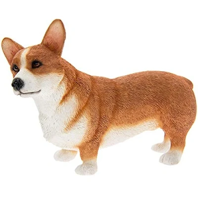 Image of Lesser &amp; Pavey Standing Corgi Ornament, Resin, Red, 13 x 4 8 cm