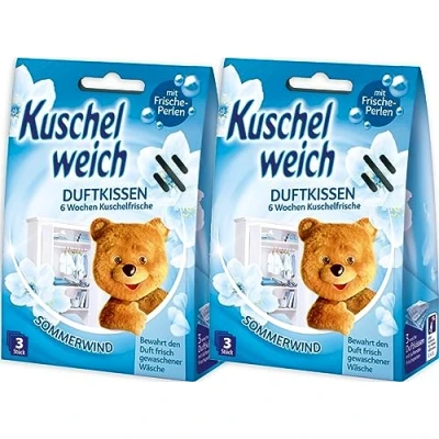 Image of Kuschelweich Scented Pillows Summer Wind Set of 6 Cushions, 2 Packs Long Lasting Fragrance Made in Germany