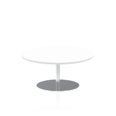 Image of Italia 1000mm Poseur Round Table White Top 475mm High Leg