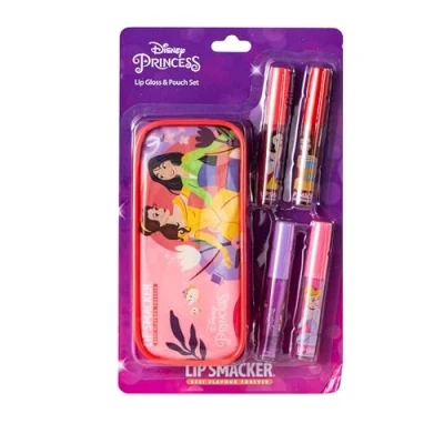 Image of Lip Smacker Disney Princess Gloss Set, Makeup Set for Girls with 4 Colorful Glosses, Included Zip Pouch