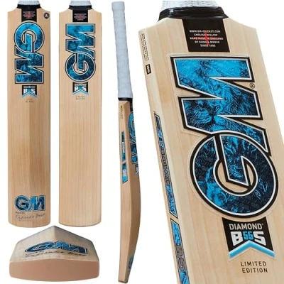 Image of Gunn &amp; Moore GM Cricket Bat Ben Stokes Diamond Original Limited Edition Best Grade 1 English Willow DXM, ToeTek and NOW! Full Size Short Handle Suitable for Players 175cm / 5&#039; 9&quot; over