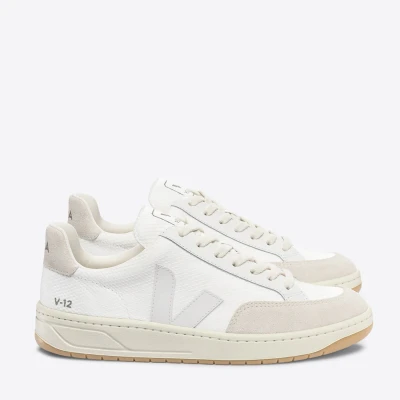 Image of Veja V 12 Trainers, Men&#039;s, Size: 11, White/natural Leather and textile