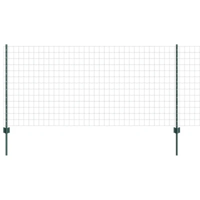 Image of vidaXL Garden Fence Set of 2 Green Steel 25 x 1 m Durable