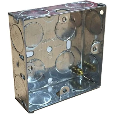 Image of Wall Pattress Back Box Single 1 Gang 25mm Steel Metal