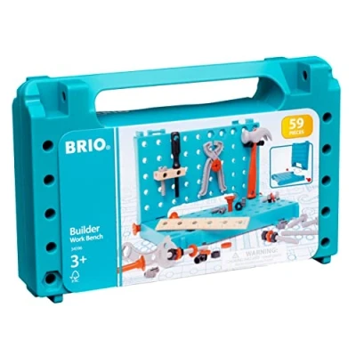 Image of BRIO Builder Work Bench Construction, Building, Learning and Educational Toys for Kids Age 3 Years Up