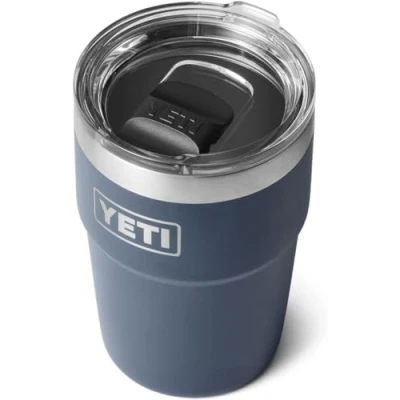 Image of YETI Rambler Cup, Vacuum Insulated Stainless Steel Stackable Cup with Magslider Lid, Navy, 16 oz (475 ml)