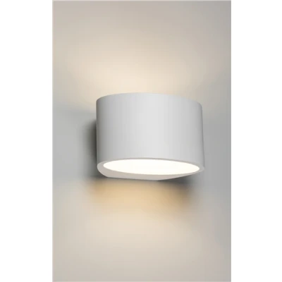 Image of KnightsBridge 230V G9 40W Curved Up and Down Plaster Wall Light 200mm