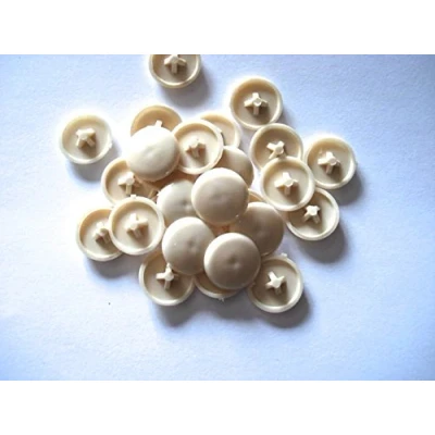 Image of 100 POZI SCREW COVER CAPS LIGHT CREAM