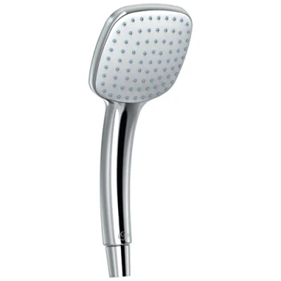 Image of Ideal Standard B0002AA Idealrain Cube M1 Hand Shower with 1 Function and Anti Limescale System Chrome Plated