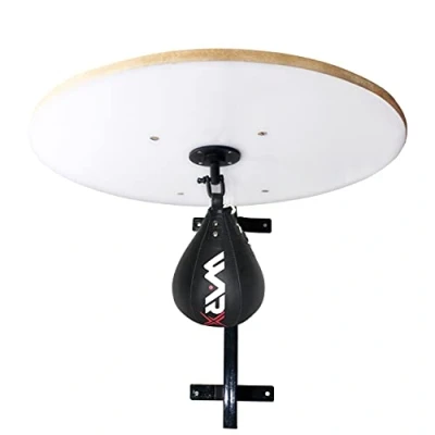 Image of WARX Heavy Duty Speed Ball Platform Set Swivel Boxing Punching Bag Stand Workout (Black)