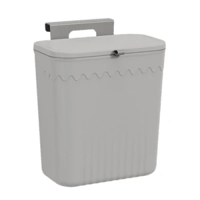Image of Portable Hanging Trash, Lid Small Food Waste Caddy, Rubbish Bin, Wall Mounted Garbage Can Kitchen Compost Under Sink Bins for Kitchen, Bathroom, Offiice, Accessories