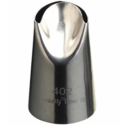 Image of KitchenCraft Sweetly Does It Medium Piping Nozzle, Ruffle Tip, Stainless Steel, 18 mm, Silver