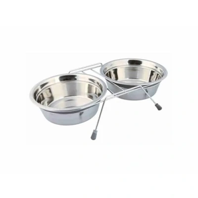 Image of Trixie Eat on Feet Two Anti Rattle Bowl Set for Dog, 1.5 Litre, Pack of 6
