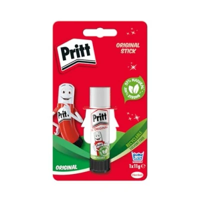 Image of Pritt Glue Stick, Safe &amp; Child Friendly Craft for Arts Crafts Activities, white, 1x11g Packaging may vary