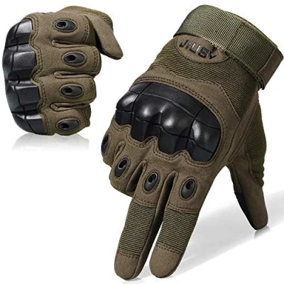 Image of WTACTFUL Touch Screen Full Finger Gloves for Airsoft Painball Motorcycle Cycling Motorbike Men Women Size X Large Green