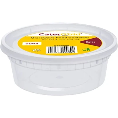Image of Catergold Round Re usable Plastic Food Grade Storage Container 6pk 10oz