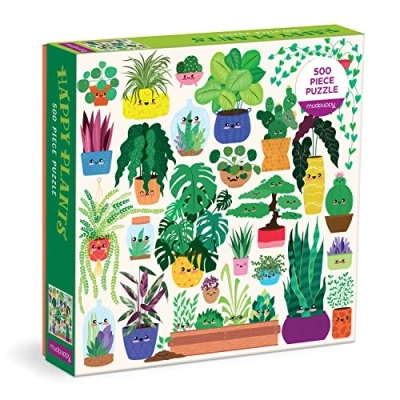 Image of Mudpuppy 9780735376762 Happy Plants Jigsaw Puzzle, Multicoloured, one Size