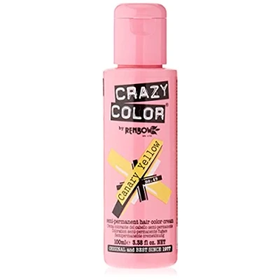 Image of Renbow Crazy Color Semi Permanent Hair Cream Canary Yellow No.49 100ml