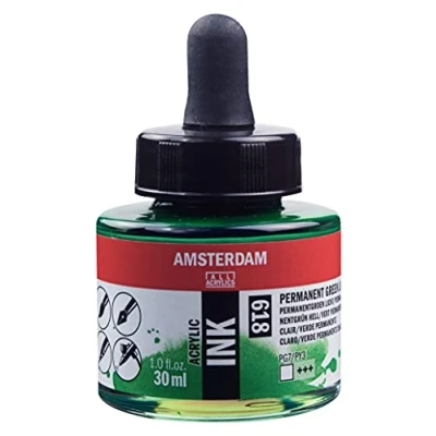 Image of Amsterdam ACRYLC Ink Ligh, Permanent Green Light, One Size