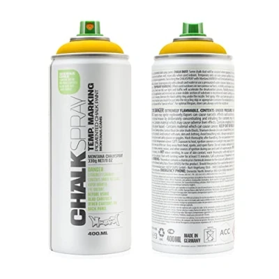 Image of Montana CHALK Sprays Yellow 400ml Can