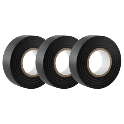 Image of GTSE Black Electrical Tape, 19mm x 20m, Strong Self Adhesive PVC Insulation Tape for Insulating, Repairing and Protecting Wires, 3 Rolls