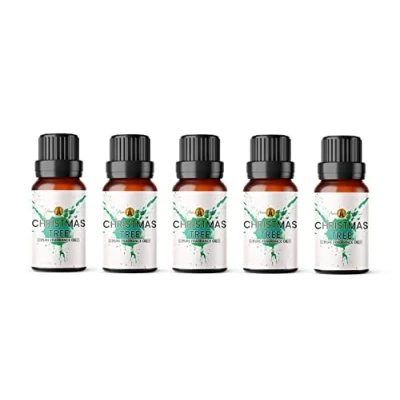 Image of Aroma Energy Christmas Tree Fragrance Oil 50ml (5 x 10ml) Highly Scented for Making Candle, Soap, Wax Melt, Diffuser etc