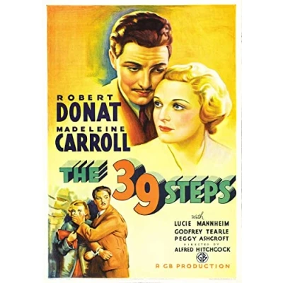 Image of OMG Printing Alfred Hitchcock The 39 Steps Poster/Print/Picture Satin Photo Paper A3 297mm x 420mm