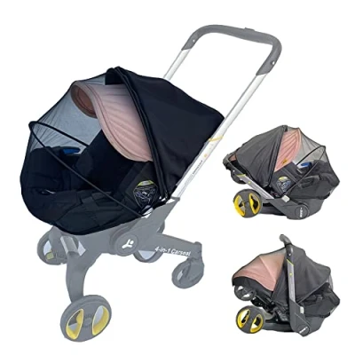Image of Mosquito Net for Baby Stroller, Compatible with Doona Pushchair, Universal Sun Visor