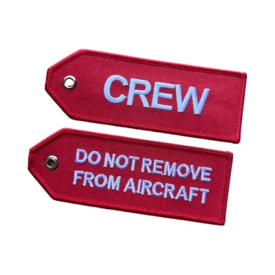 Image of Crew/Do Not Remove from Aircraft Luggage tag Red/White Small Aviamart