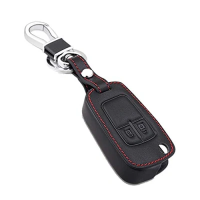Image of Happyit Leather Car Key Cover Cases keychain for Opel Chevrolet Astra J Corsa D Zafira C Mokka Insignia Cascada Karl Adam Meriva 2 Buttons