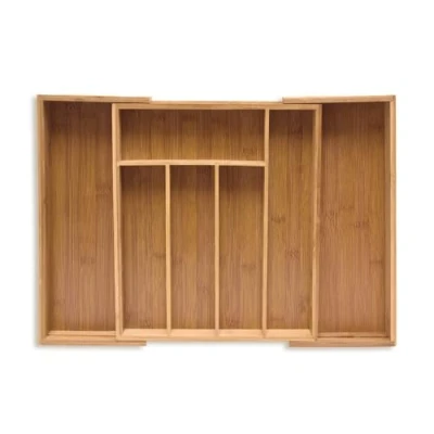 Image of Relaxdays Cutlery Tray, Natural, 5.5 x 39 35.5 cm