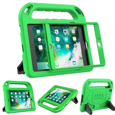 Image of Surom Kids Case for iPad Mini 1 2 3 Light Weight Shock Proof Handle Stand Cover with Built in Screen Protector / Green