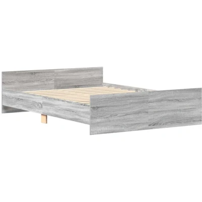 Image of vidaXL Bed Frame without Mattress Grey Sonoma 120x200 cm