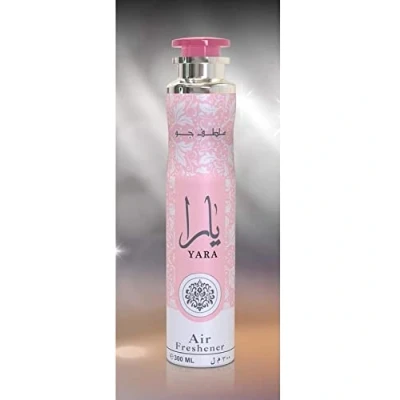 Image of Yara 300 ml Air Freshener Room Spray Odor Eliminator Long Lasting for Home &amp; Car (Soft, Rose, Musk) (Pack of 1)