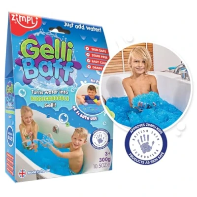 Image of Gelli Baff Blue from Zimpli Kids, 1 Bath or 6 Play Uses, Magically turns water into thick, colourful goo, Children&#039;s Birthday Gifts, Educational Toys, Pocket Money Toy, Party Bag Fillers