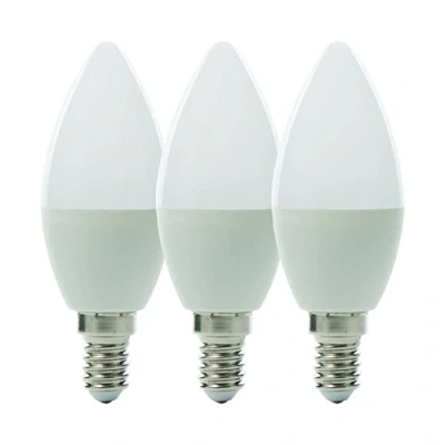 Image of Luceco LC14W5W47 LE Plastic LED Candle Light Bulb, E14, 5.5 Watt, White